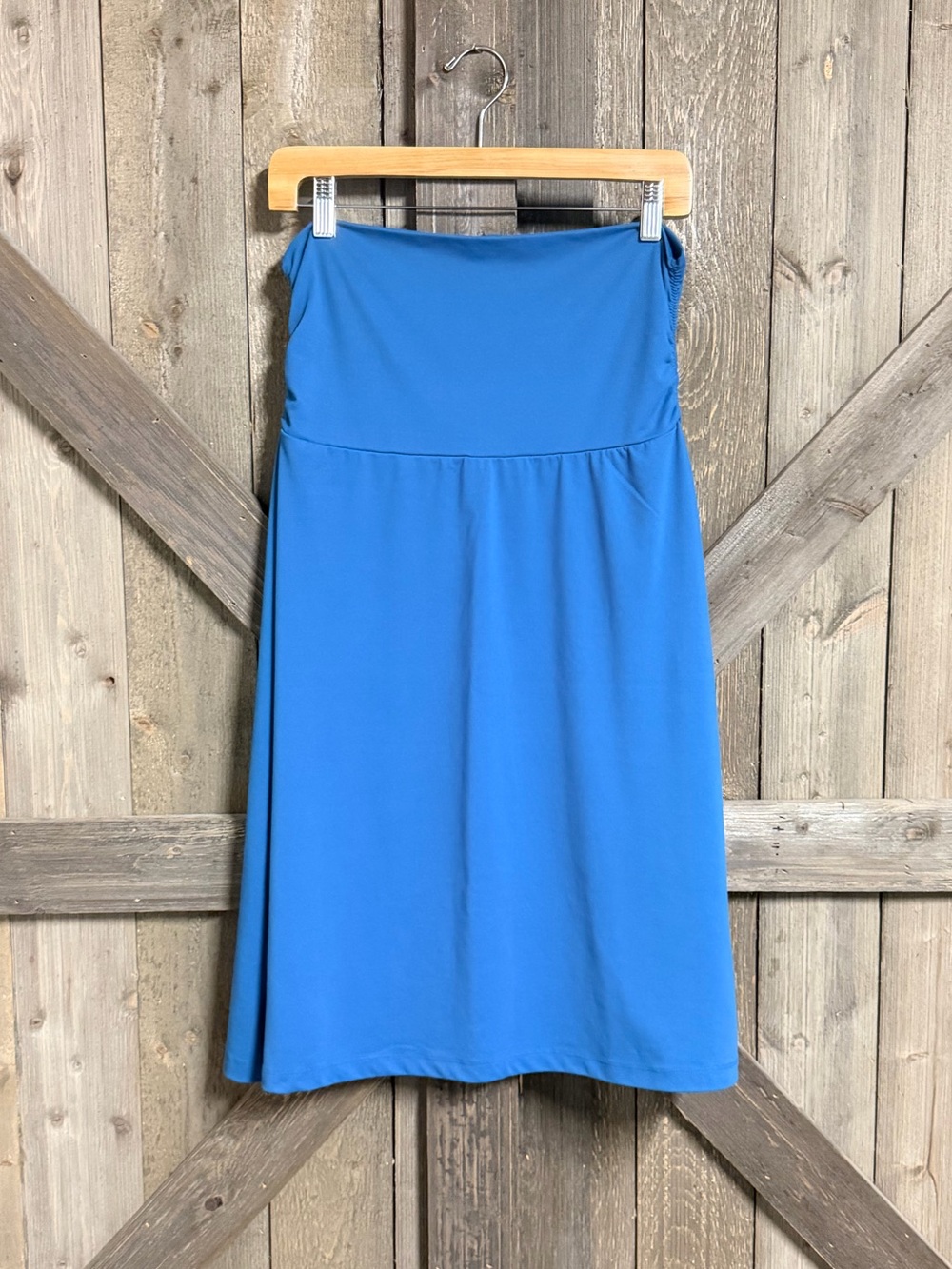Teal Blue Eddie Bauer Convertible Dress/Skirt EUC